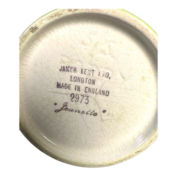 VINTAGE 1950s JAMES KENT JEANETTE PATTERN (#2973) SMALL FLORAL DESIGN VASE - Picture 9 of 9